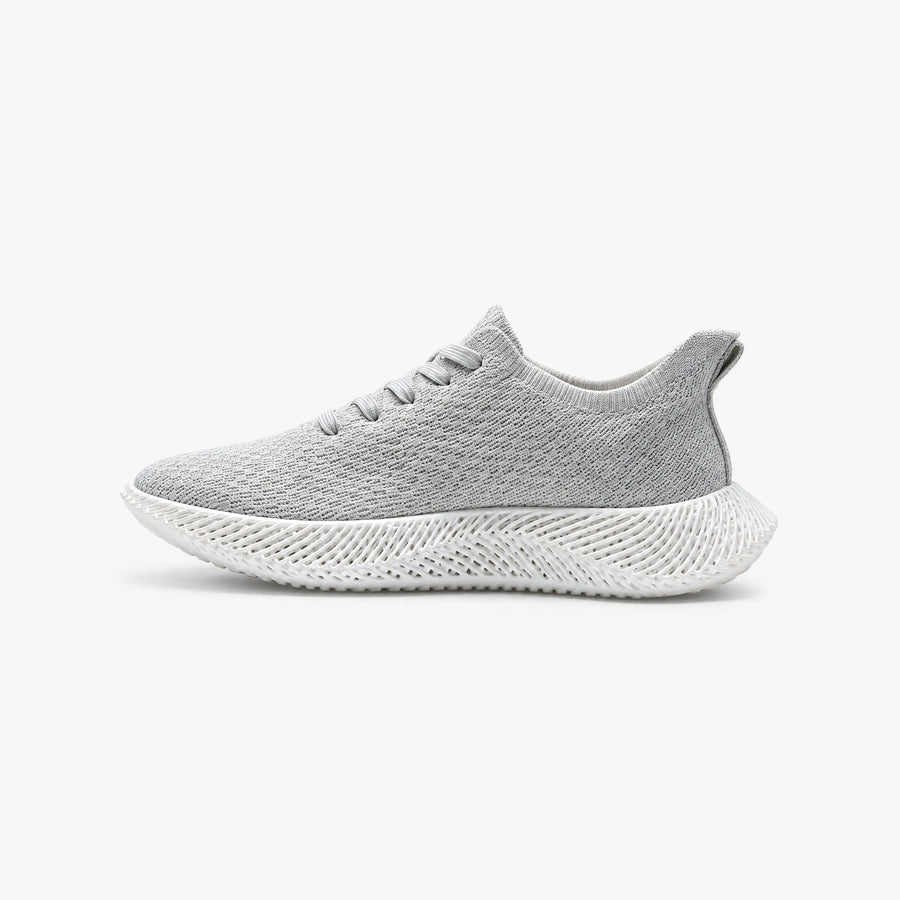 Gray Braidge sneaker with zoned support sole