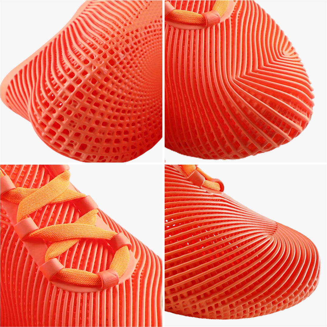 Close-up sole of 3D printed shoes lattice structure