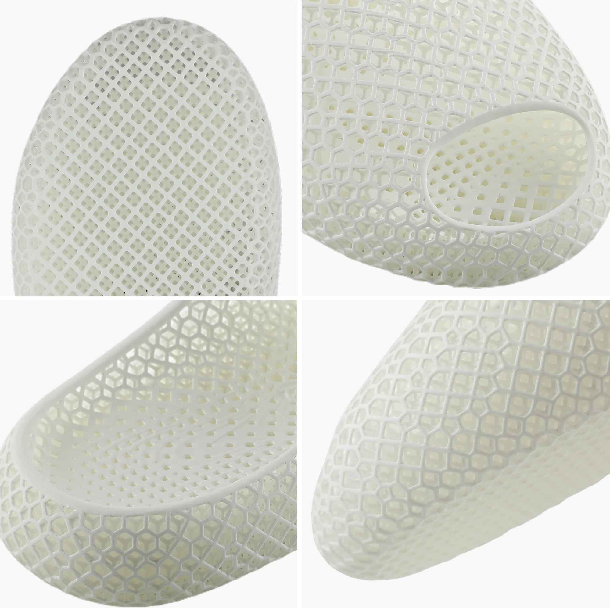 Close-up Aerocloud 3D printed slippers lattice hollow ventilation