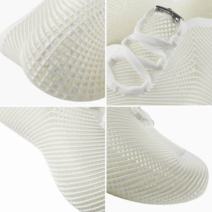 Close-up sole of white shoes