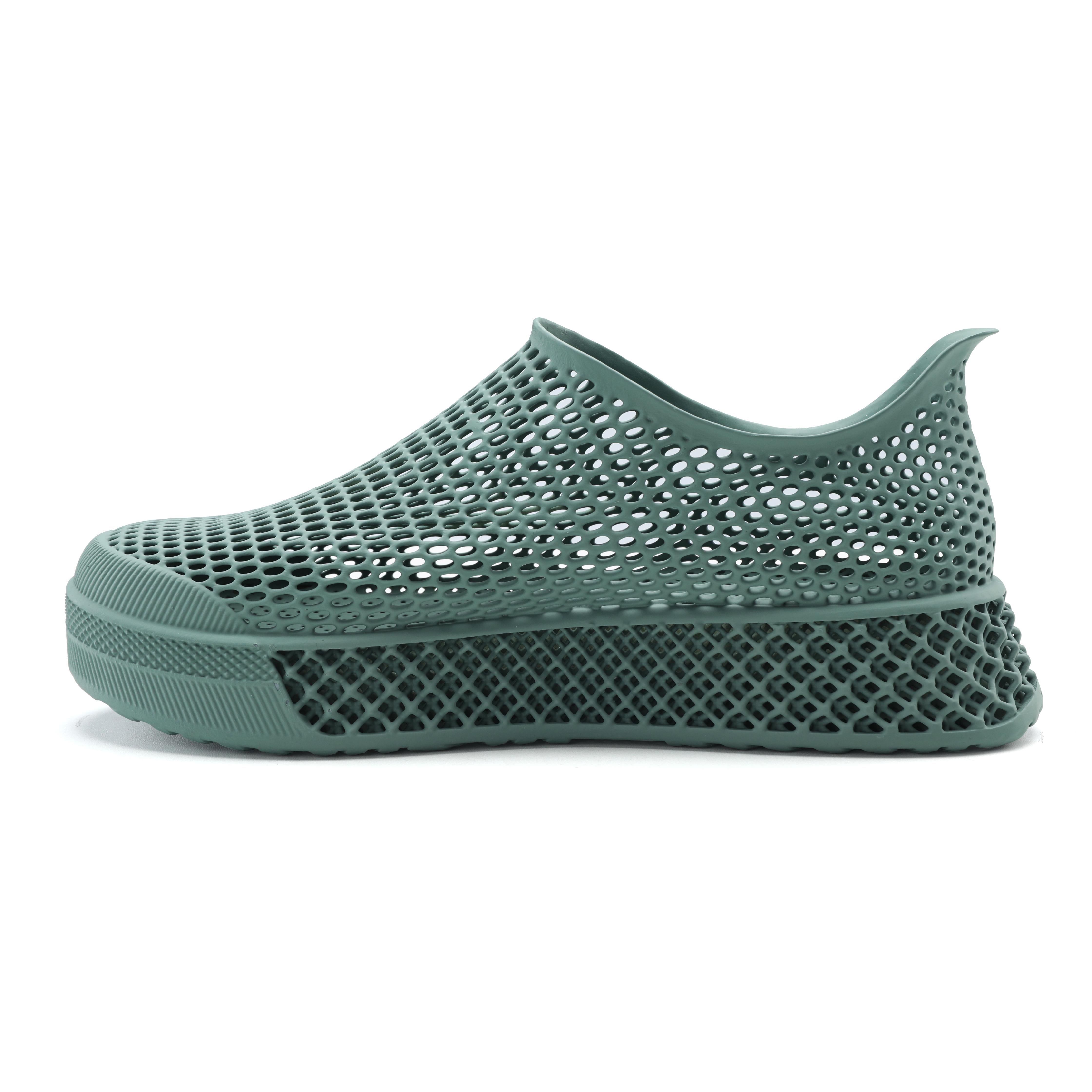 Cyan Leisure Path 3D Printed Casual Sneakers