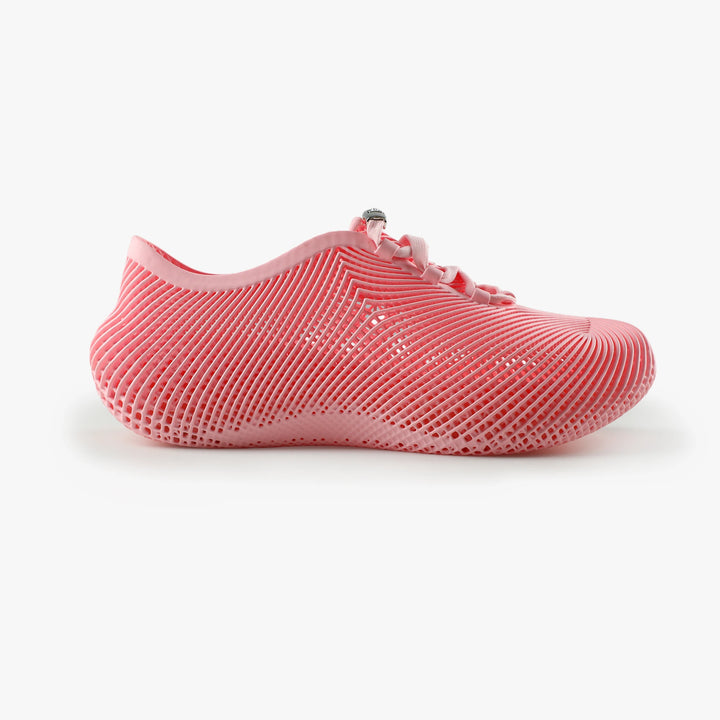 Pink 3D printed shoes flexible sole lightweight build