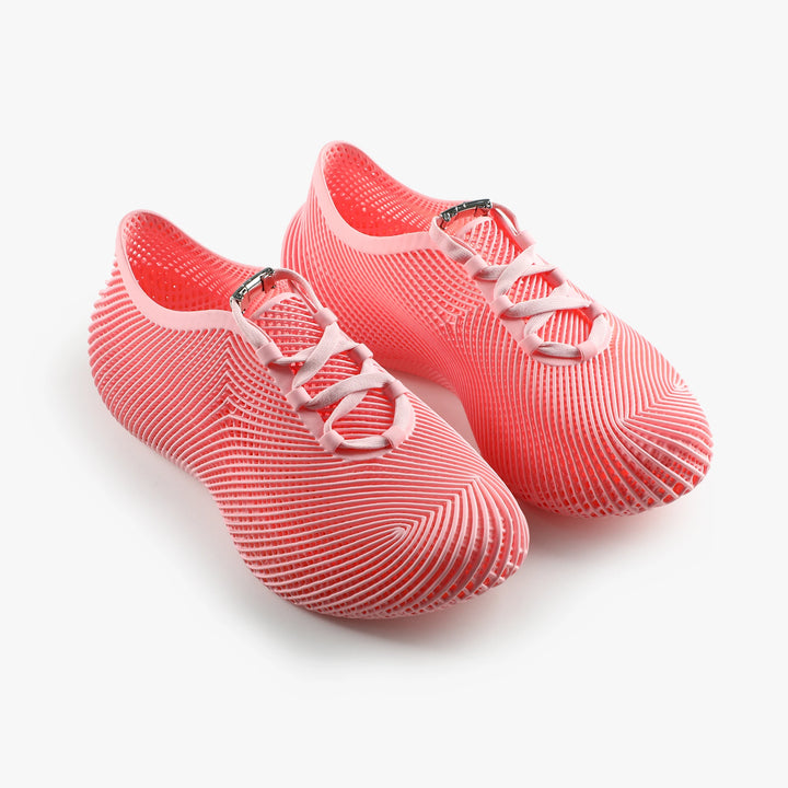 Pink 3D printed shoes stylish lightweight daily wear