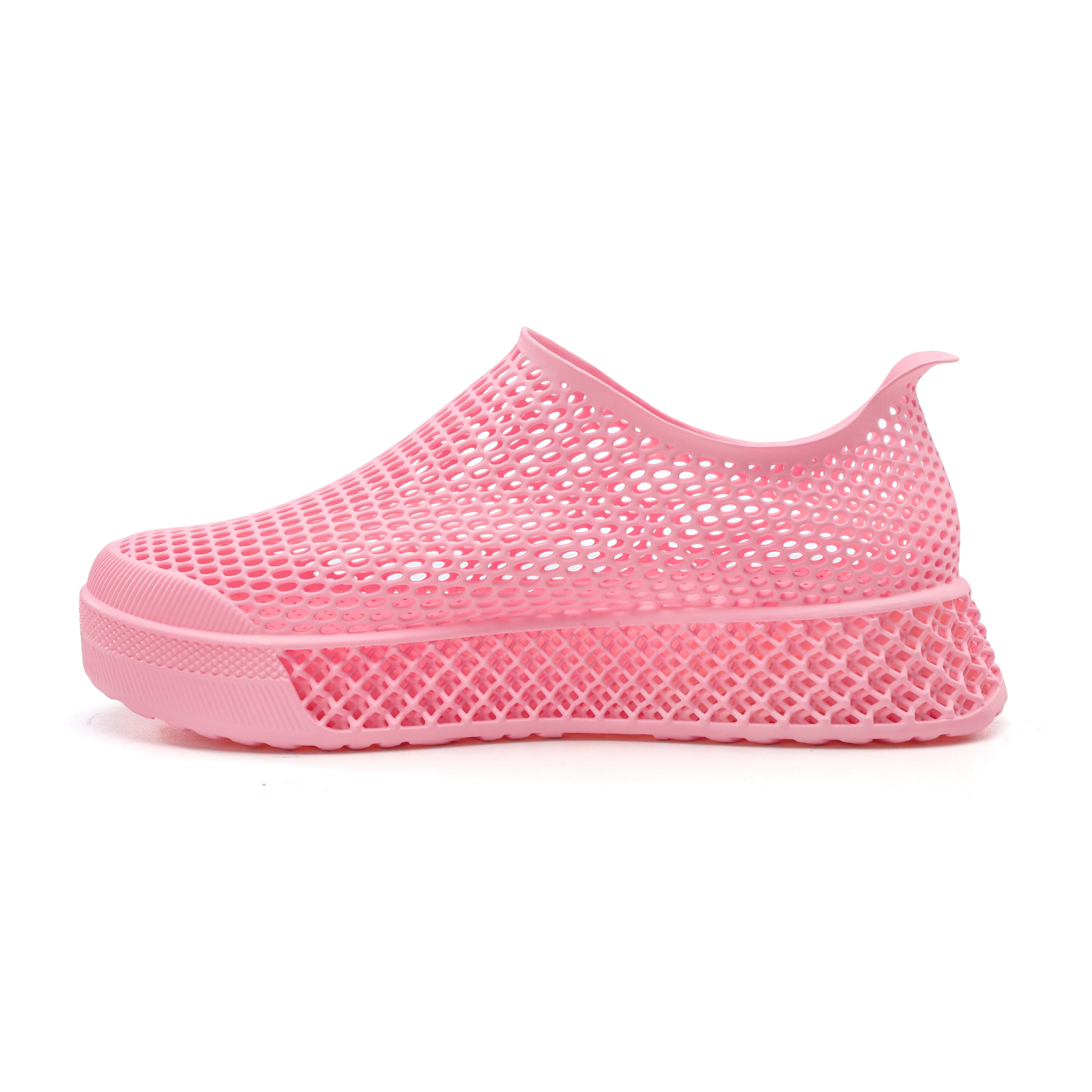 Pink Leisure Path 3D Printed Casual Sneakers