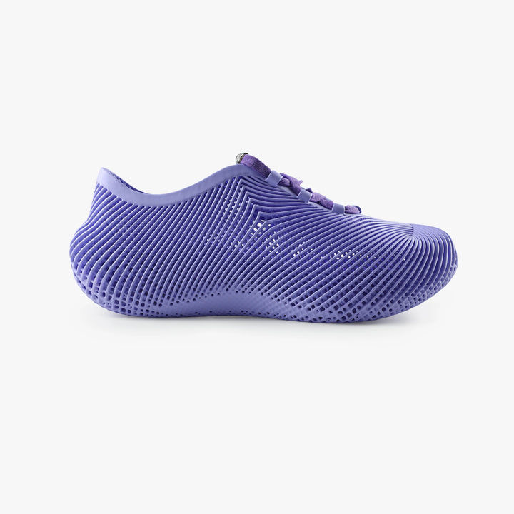 Purple 3D printed shoes side profile