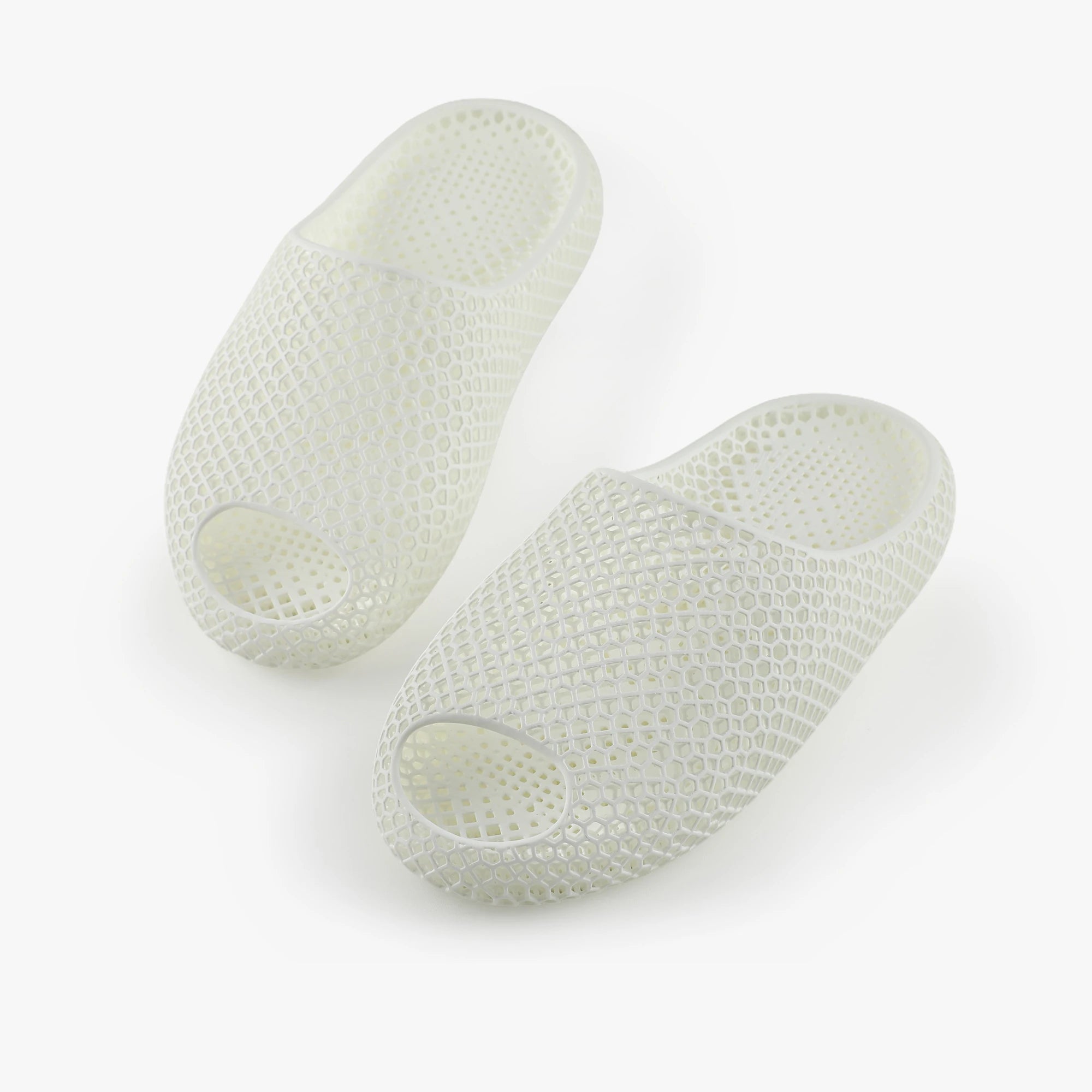 Top view 3D printed slippers seamless one piece build