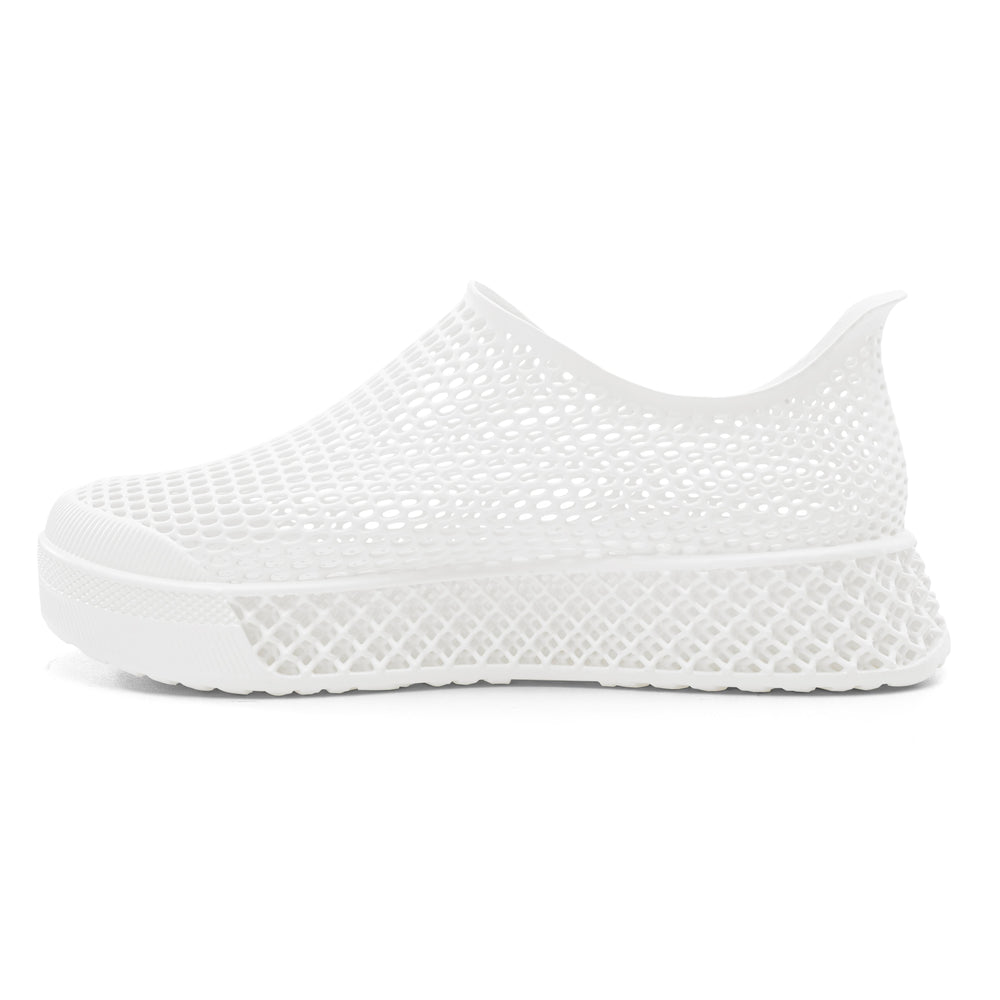 Leisure Path 3D Printed Casual Sneakers White