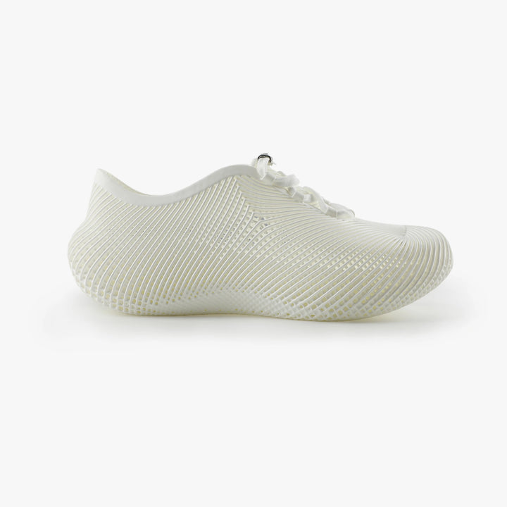 White 3D printed shoes side profile